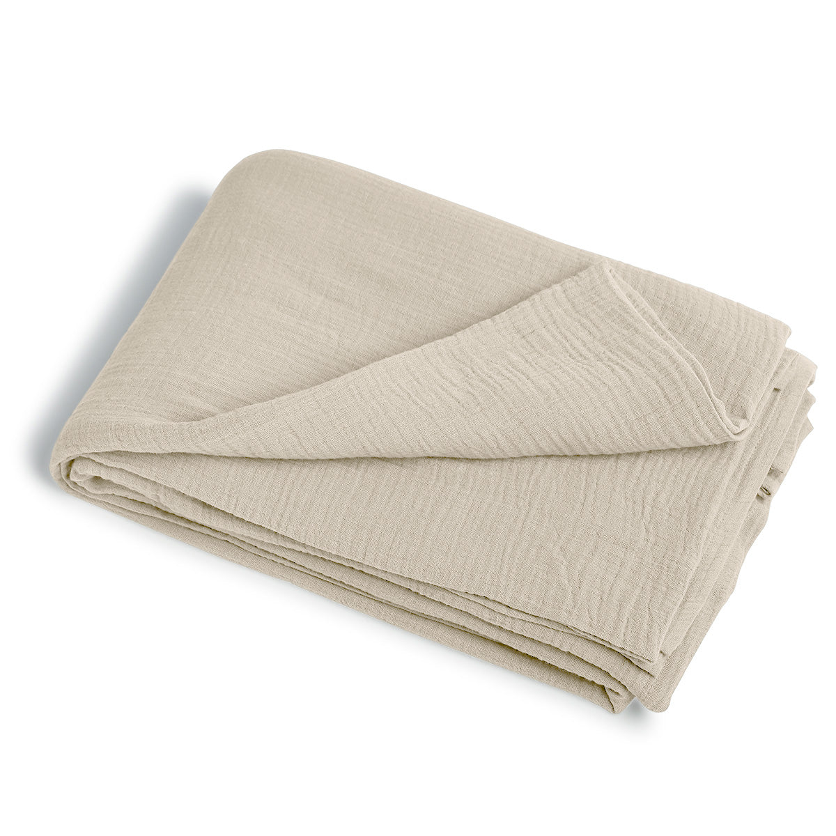 Nappe gaze de coton 160x400 ALMA beige clair