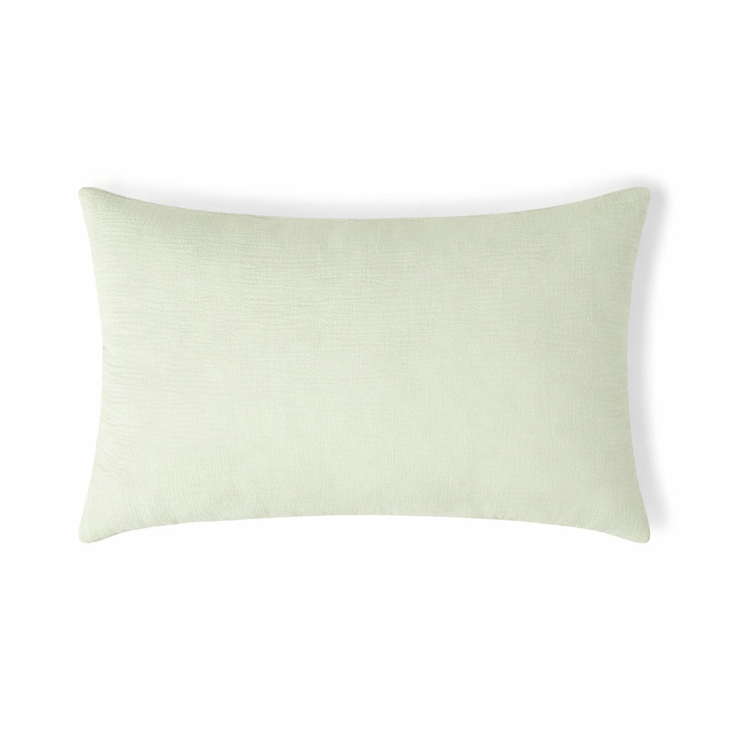 Parure + taies 50x70 gaze de coton vert amande ALMA 140x200+1(50x70)