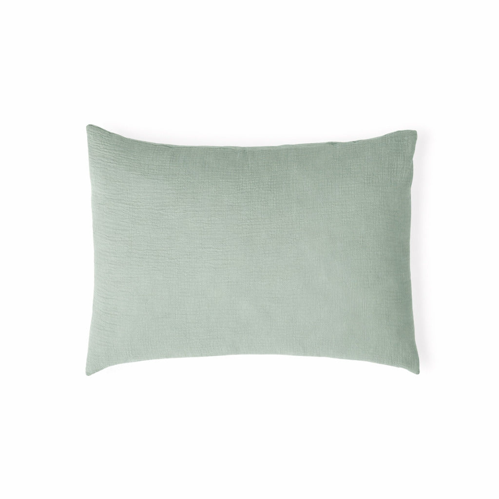 Parure + taies 50x70 gaze de coton vert céladon ALMA 140x200+1(50x70)