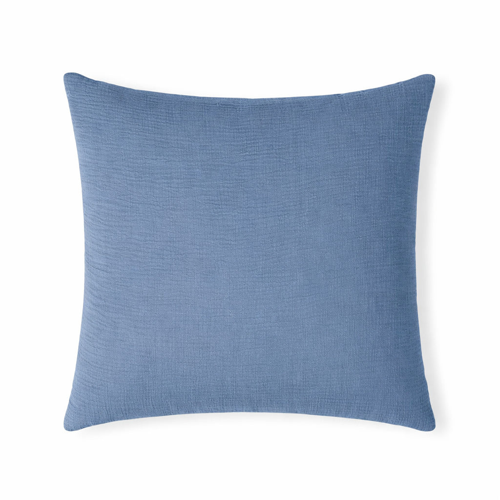 Parure + taies 65x65 gaze de coton bleu ALMA 140x200/65x65