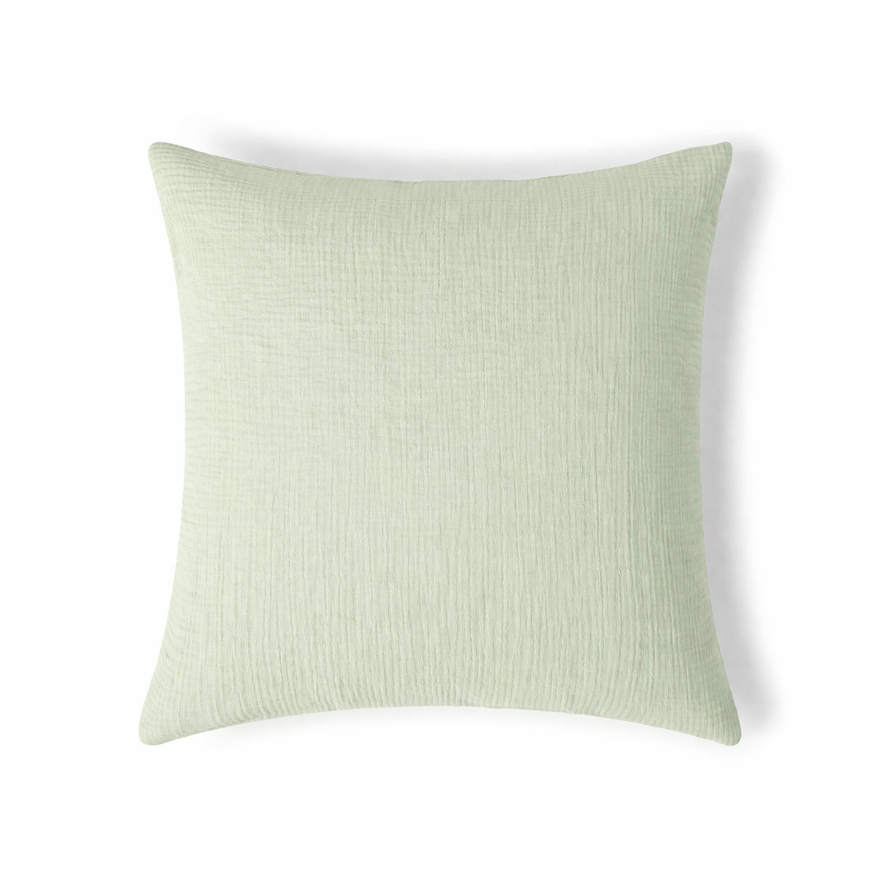 Parure + taies 65x65 gaze de coton vert amande ALMA 140x200/65x65