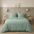 Parure + taies 65x65 gaze de coton vert céladon ALMA 140x200/65x65