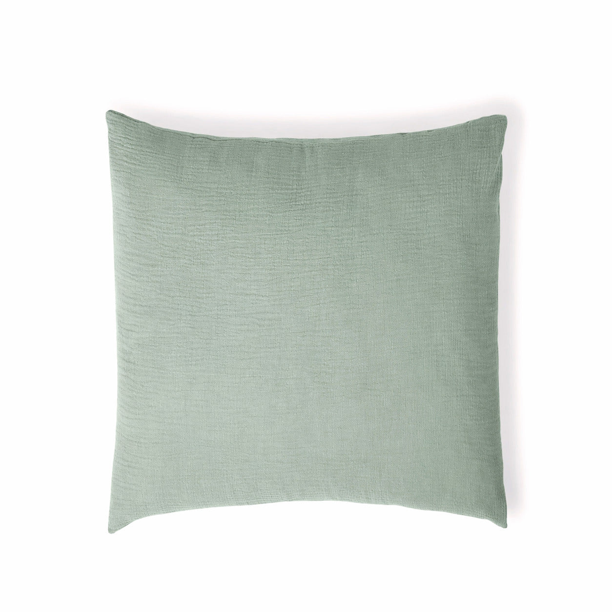 Parure + taies 65x65 gaze de coton vert céladon ALMA 140x200/65x65
