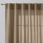 Rideau à passant gaze de coton 140x240 ALMA taupe clair