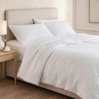 Taie d'oreiller (x2) gaze de coton blanc ALMA 65x65