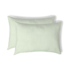 Taie d'oreiller (x2) gaze de coton vert amande ALMA 50x70
