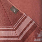Fouta éponge coton 100x180 FARO brun masai / grège