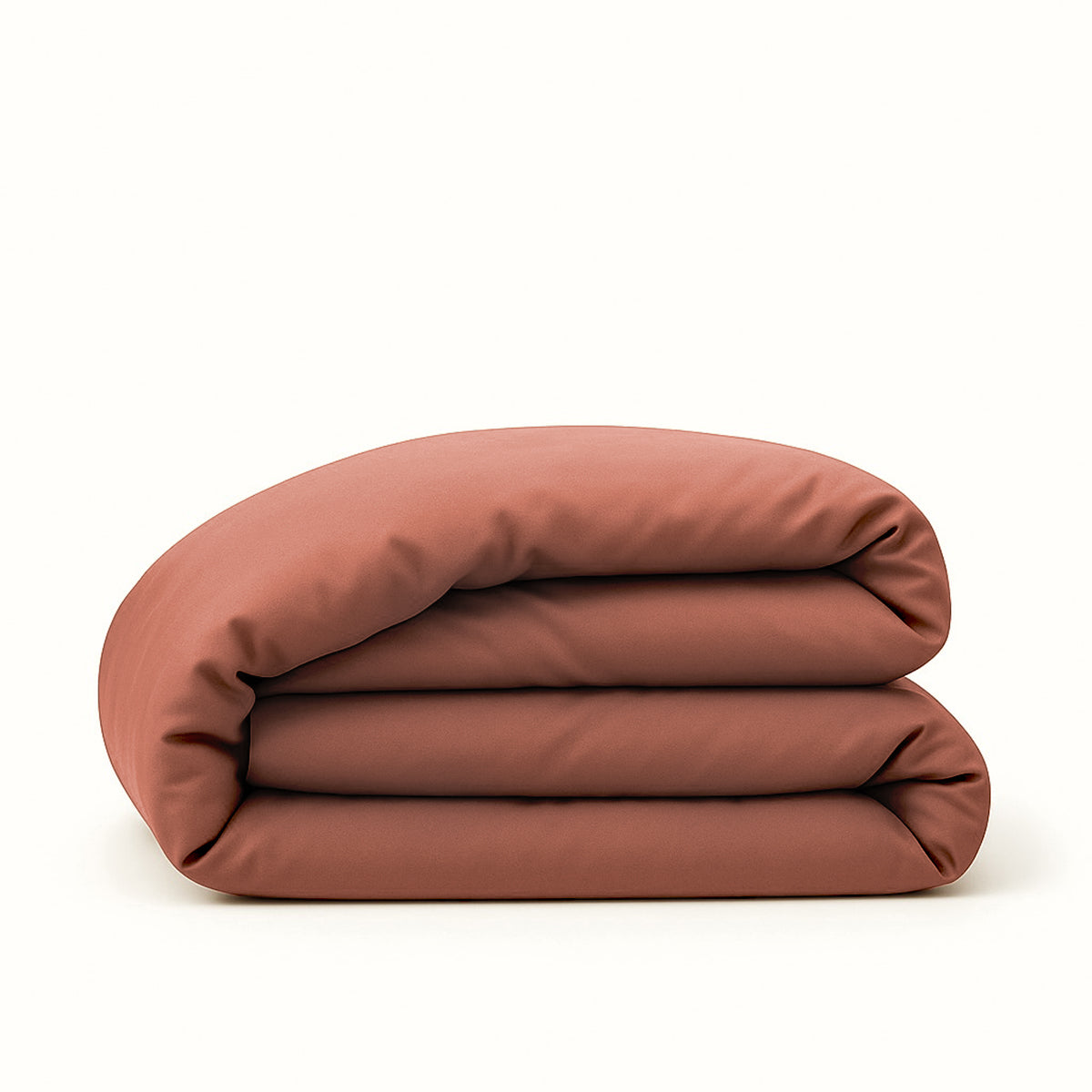 Housse de couette coton lavé terracotta LUNA 260x240
