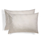 Parure + taies 50x70 coton lavé sable LUNAR 240x220+2(50x70)