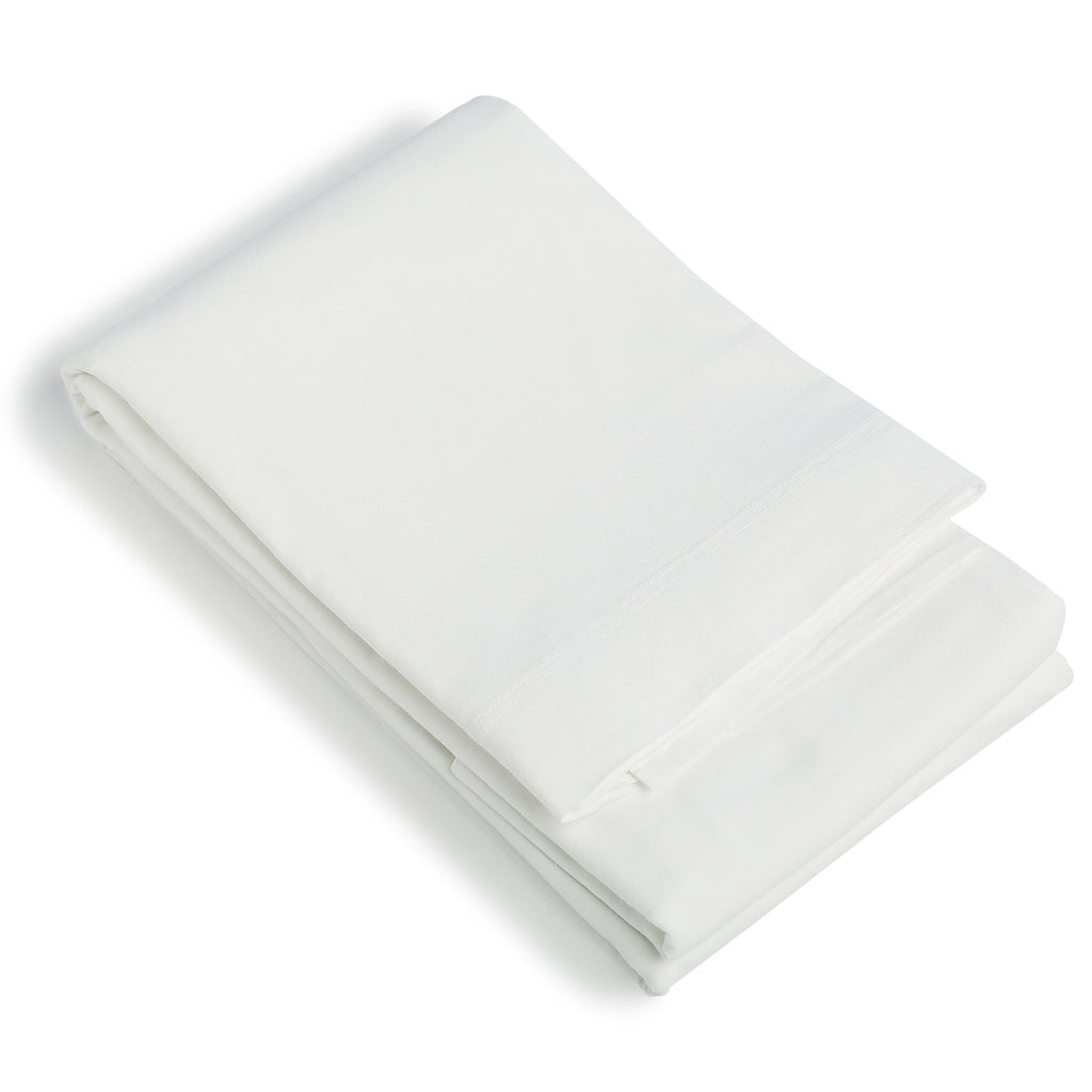 Parure + taies 65x65 coton lavé blanc / sable LUNAR MIX 240x220+2(65x65)