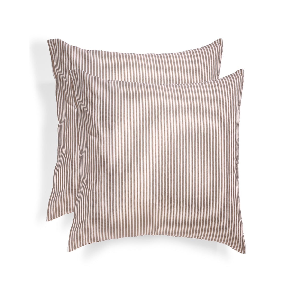 Parure + taies 65x65 coton lavé blanc / noisette LUNAR MIX 240x220+2(65x65)