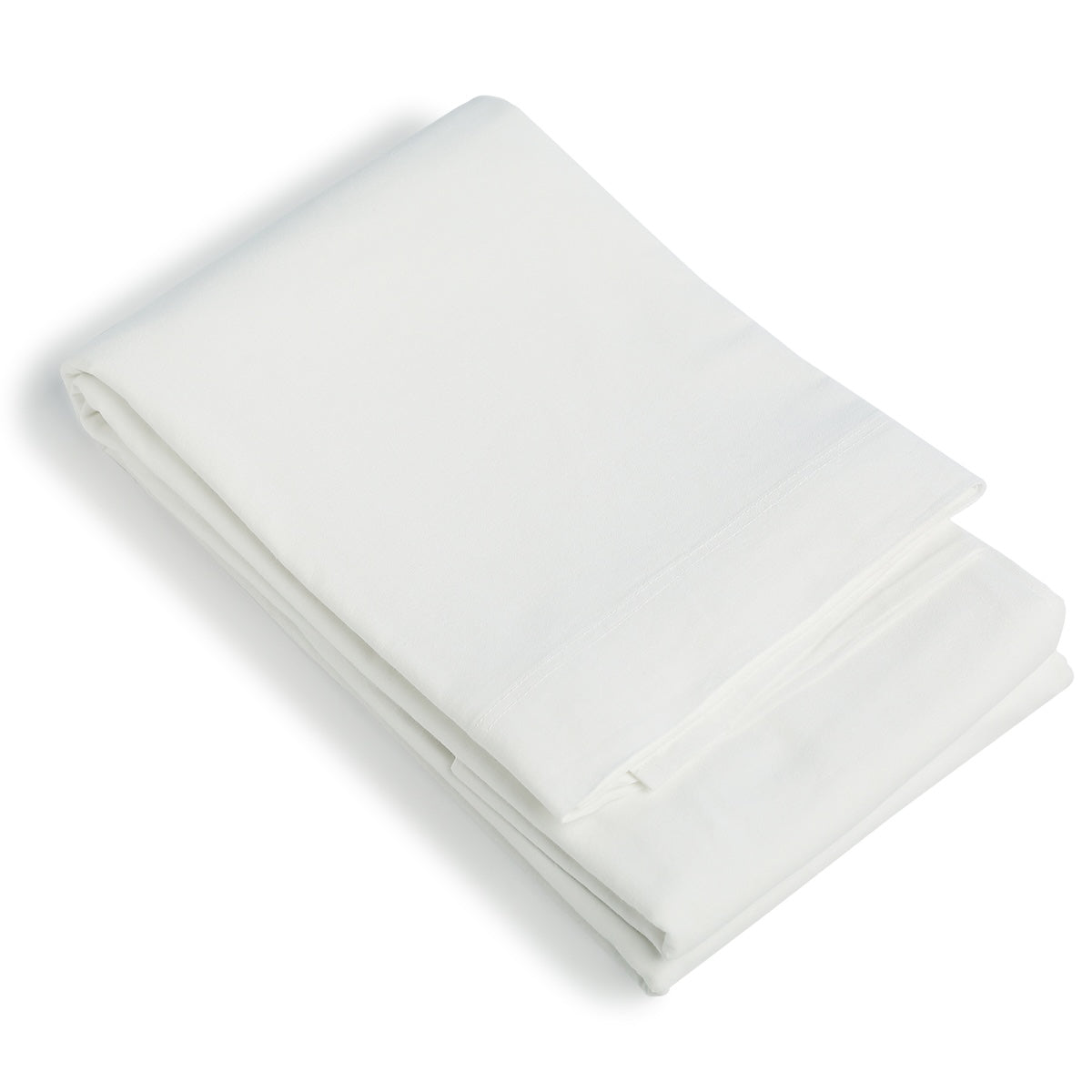 Parure + taies 65x65 coton lavé blanc / noisette LUNAR MIX 260x240+2(65x65)