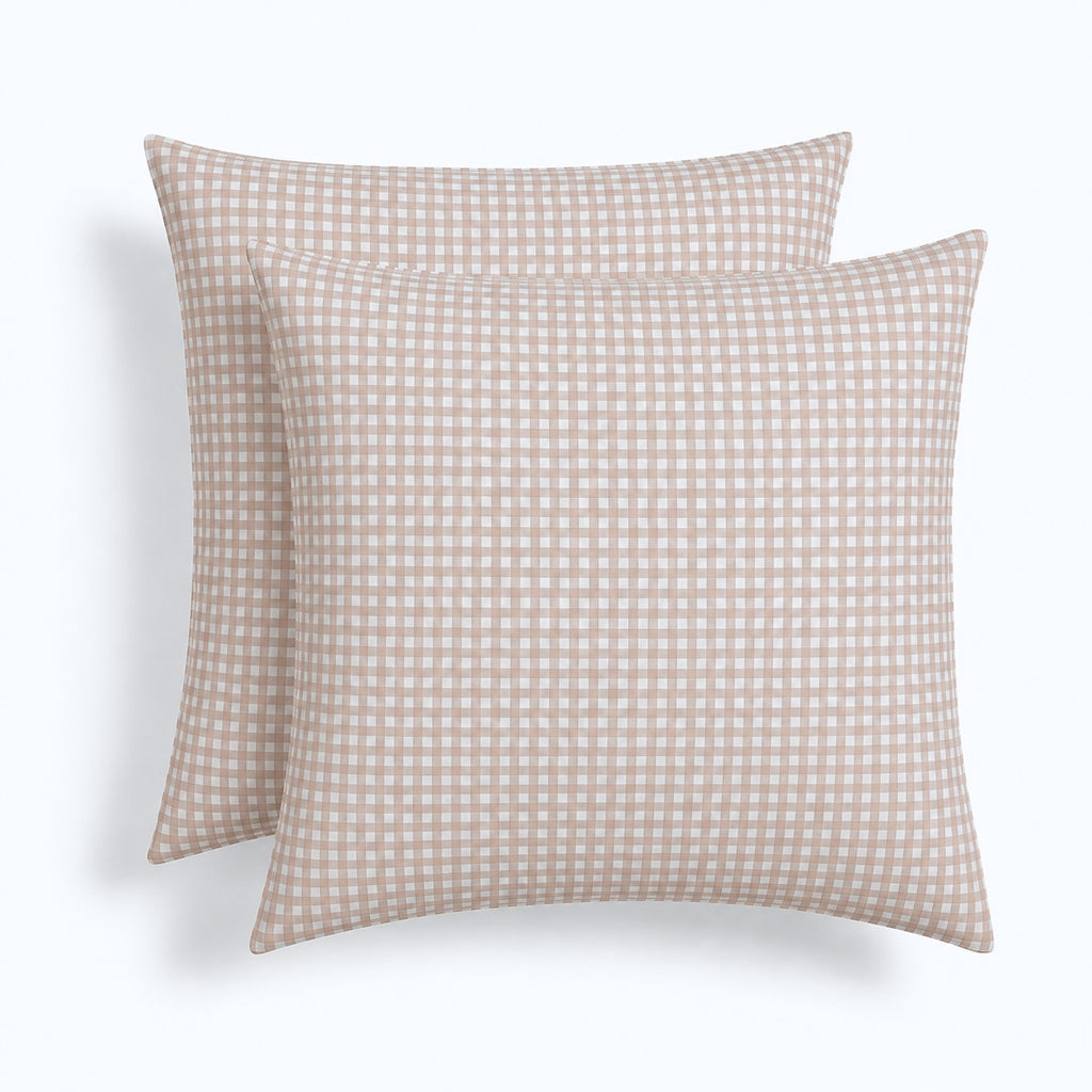 Parure + taies 65x65 coton lavé sable LUNAS 240x220+2(65x65)