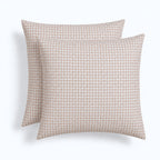 Parure + taies 65x65 coton lavé sable LUNAS 240x220+2(65x65)