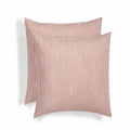 Taie d'oreiller (x2) coton lavé terracotta LUNAR 65x65