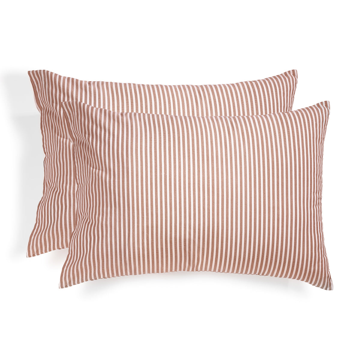 Taie d'oreiller (x2) coton lavé terracotta LUNAR 50x70