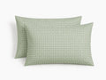 Taie d'oreiller (x2) coton lavé vert céladon LUNAS 50x70
