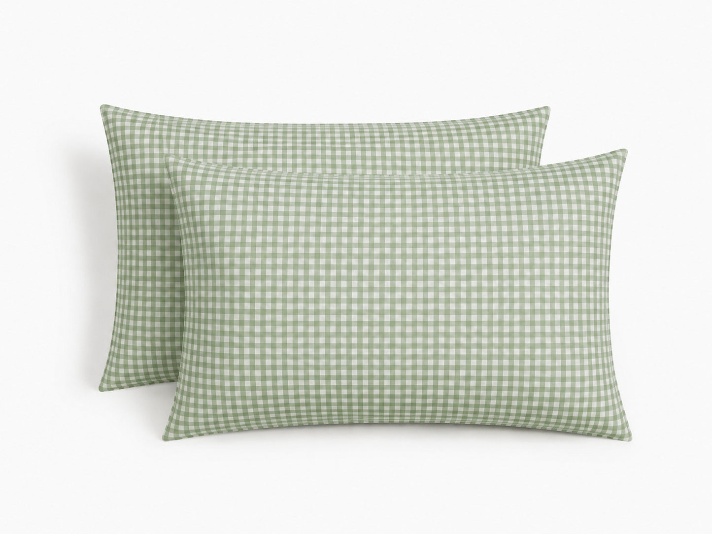 Taie d'oreiller (x2) coton lavé vert céladon LUNAS 50x70