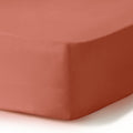 Drap housse coton bio & lyocell terracotta GAIA 140x200x30