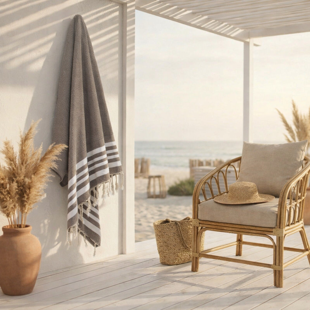 Fouta coton 100x200 NEWPORT taupe