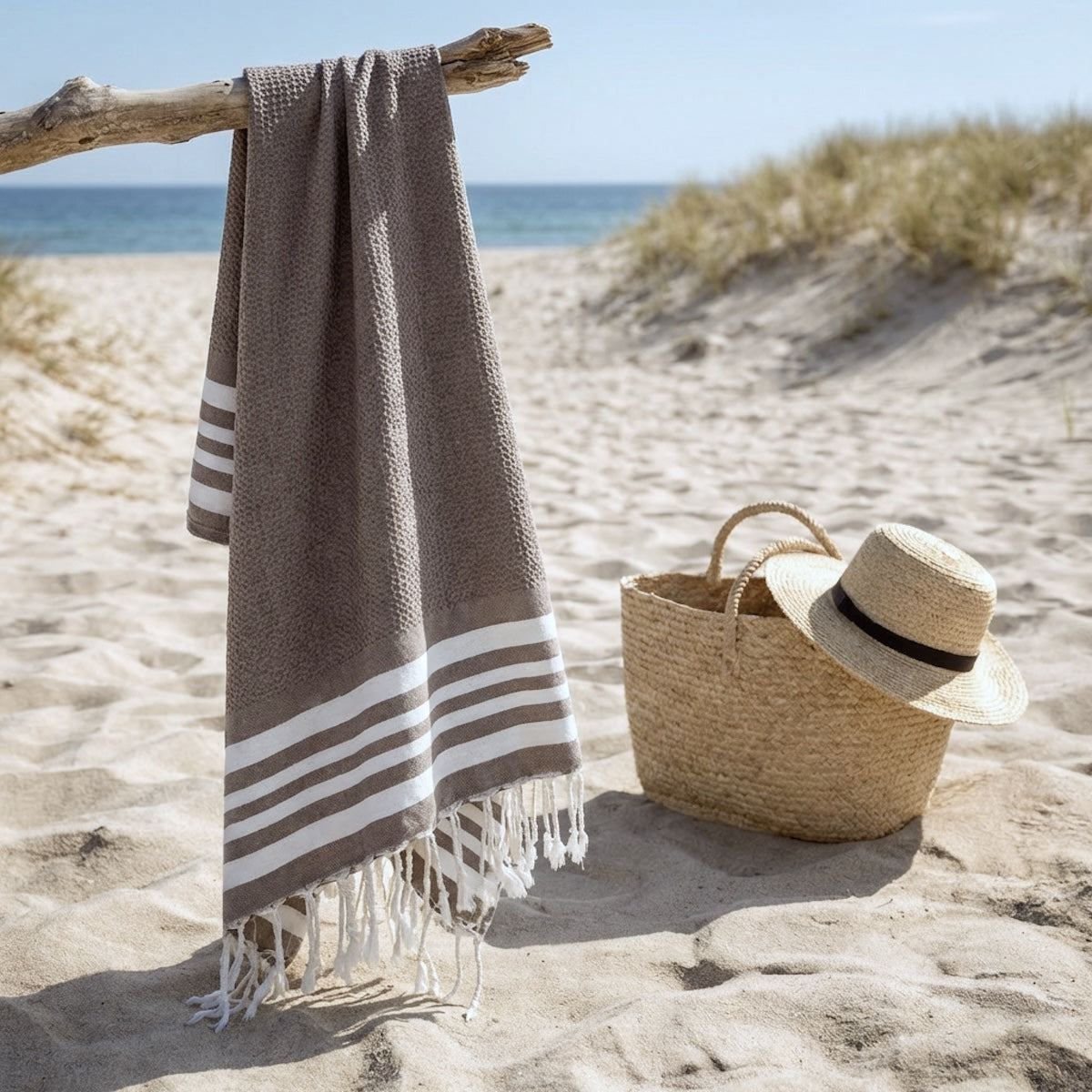 Fouta coton 100x200 NEWPORT taupe