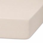 Drap housse lin lavé beige clair ADELE 140x200x30