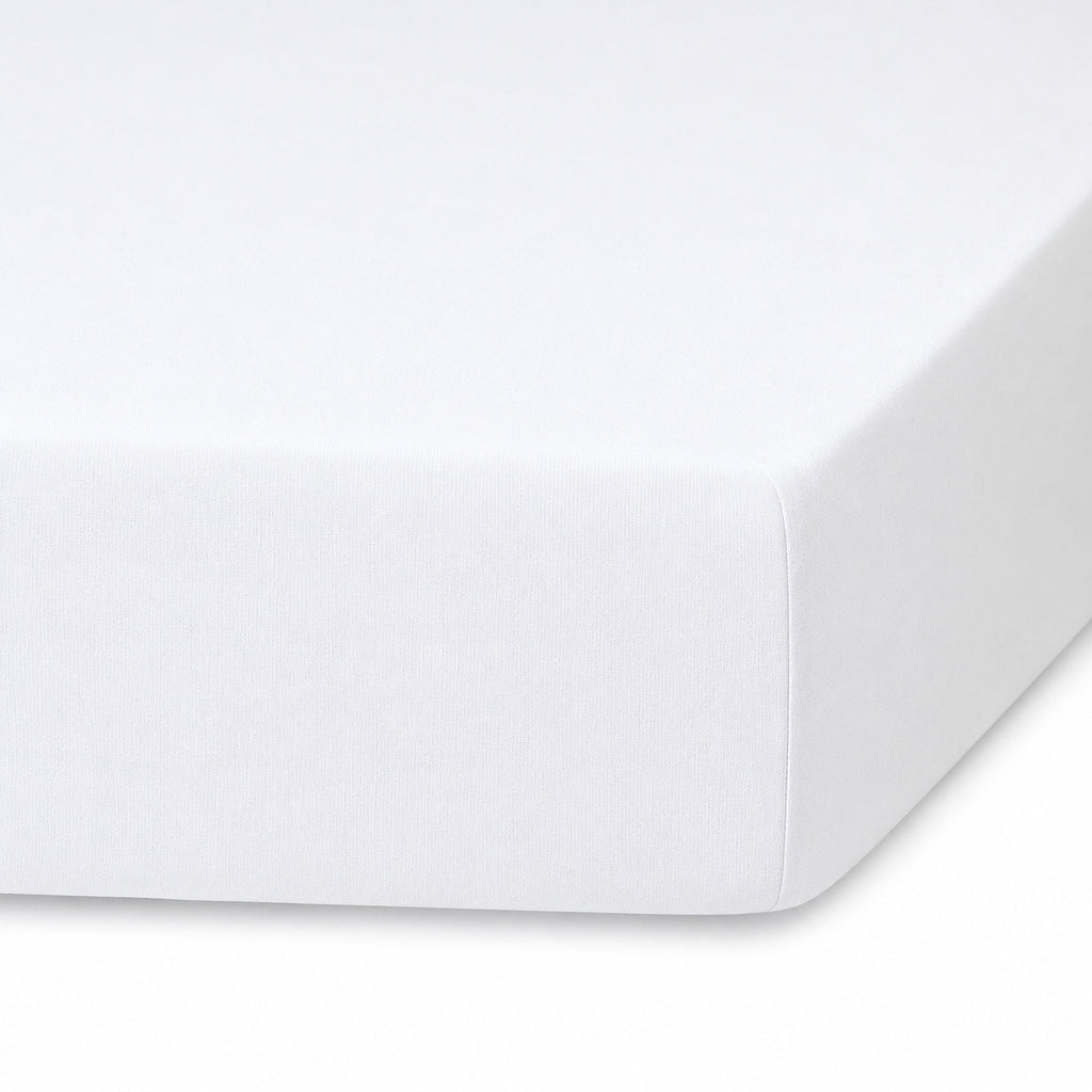 Drap housse lin lavé blanc ADELE 140x200x30