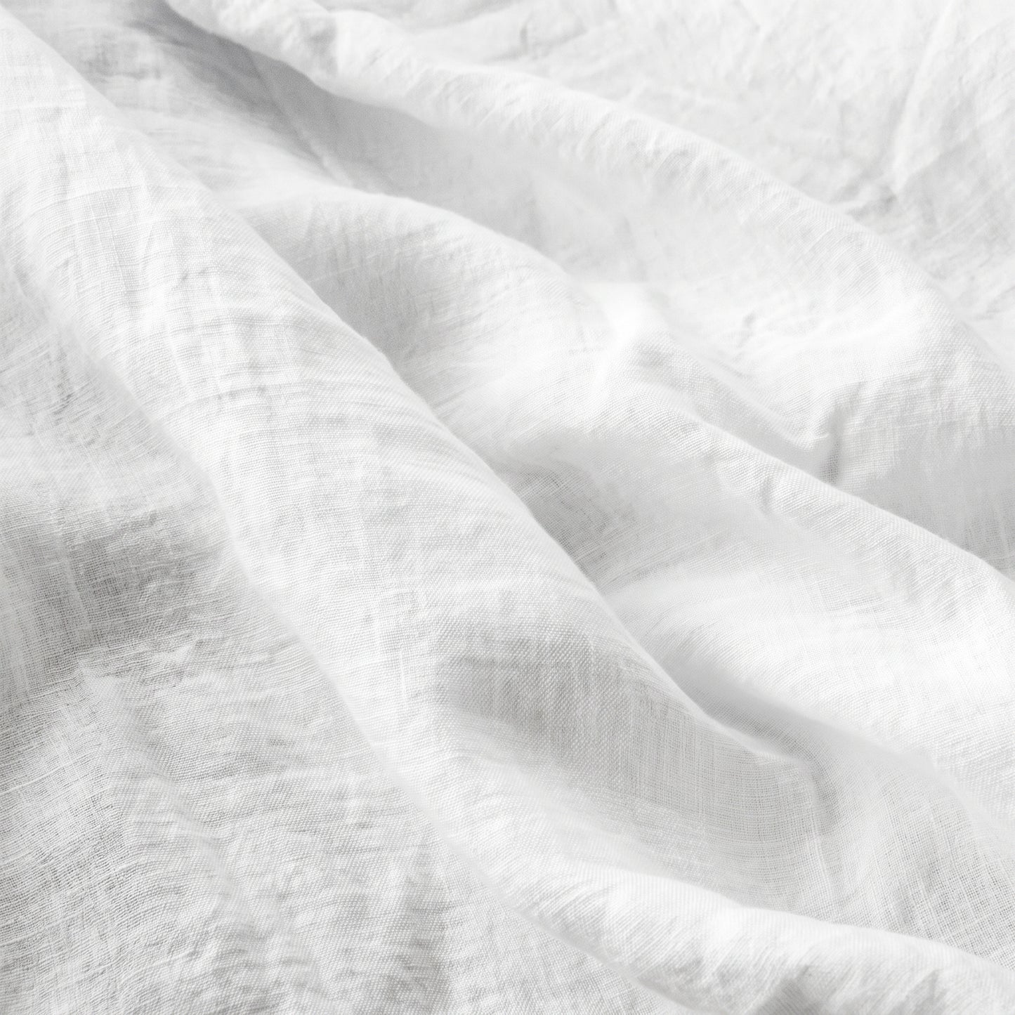 Drap housse lin lavé blanc ADELE 200x200x40