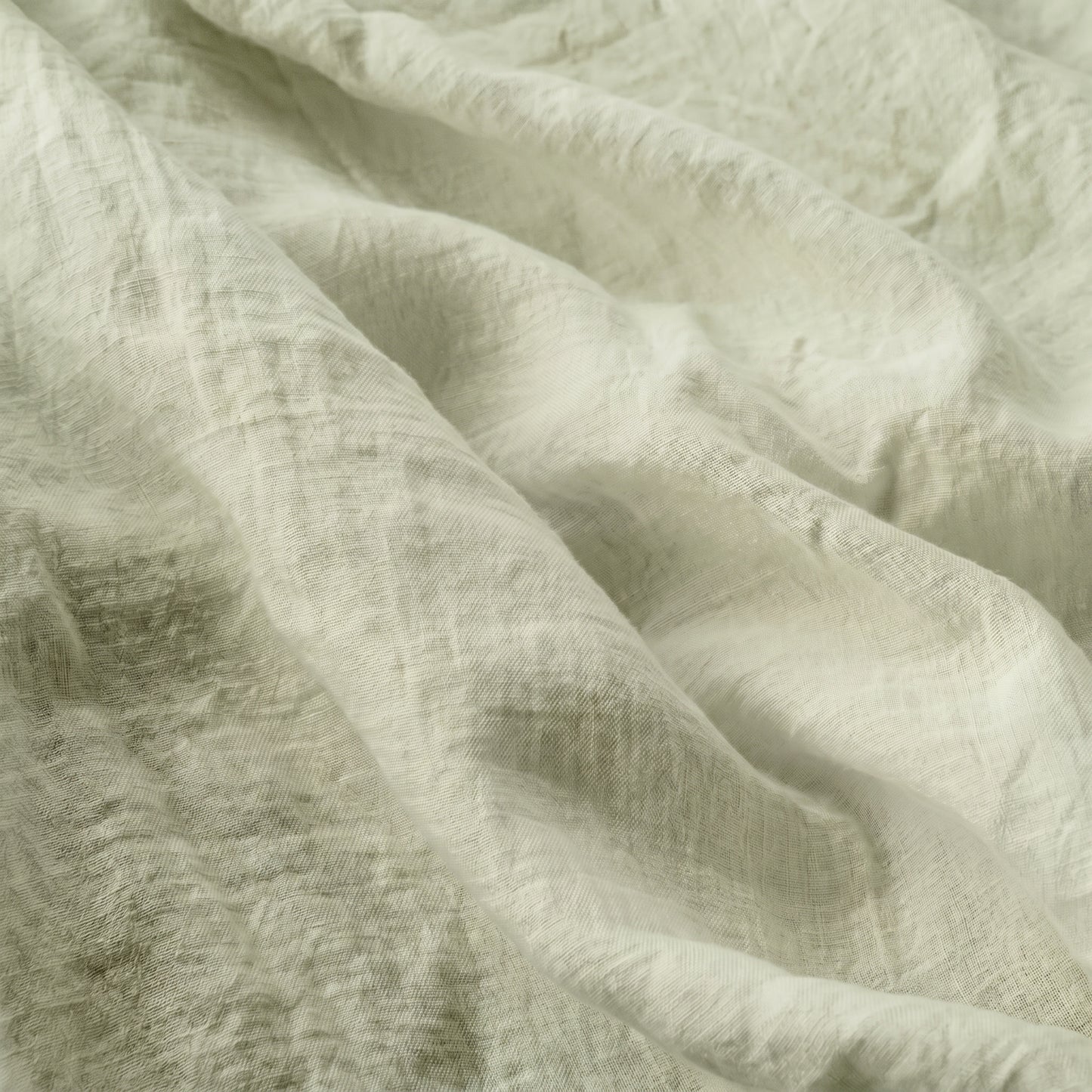 Drap housse lin lavé vert amande ADELE 160x200x40
