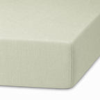 Drap housse lin lavé vert amande ADELE 140x200x30