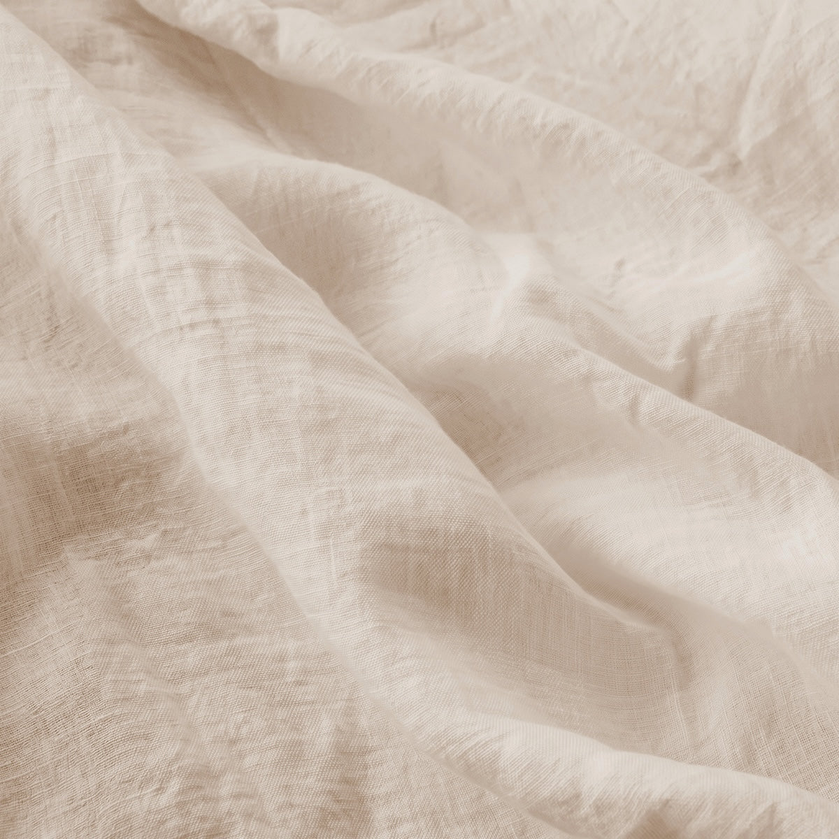 Taie d'oreiller (x2) lin lavé beige clair ADELE 65x65