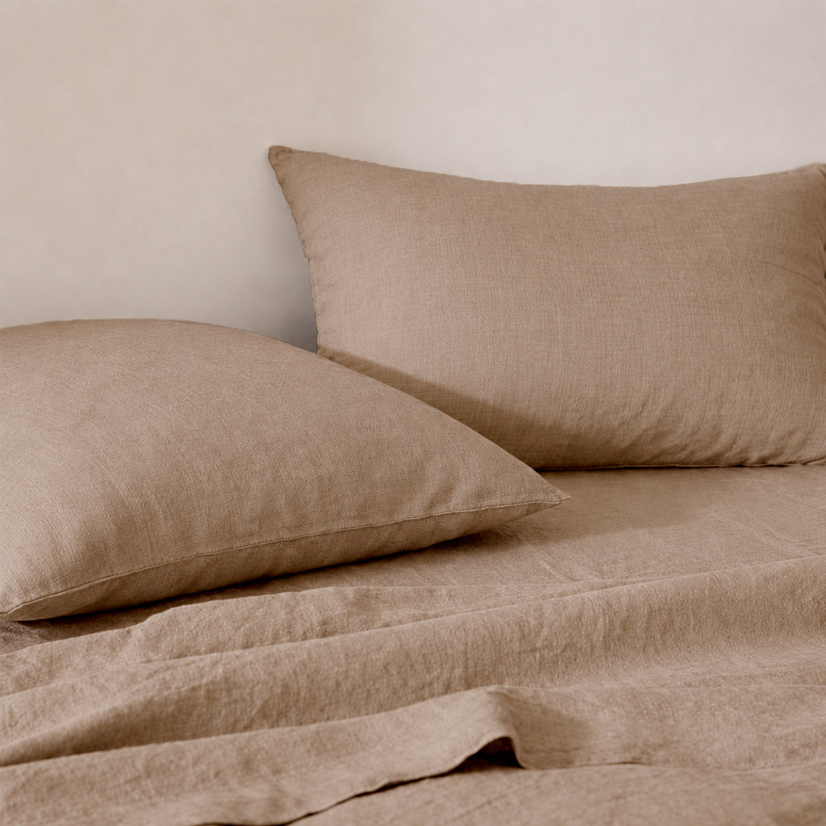 Drap plat lin lavé 240x300 ADELE cappuccino