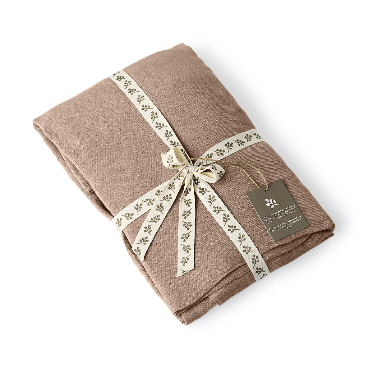 Drap plat lin lavé 240x300 ADELE cappuccino