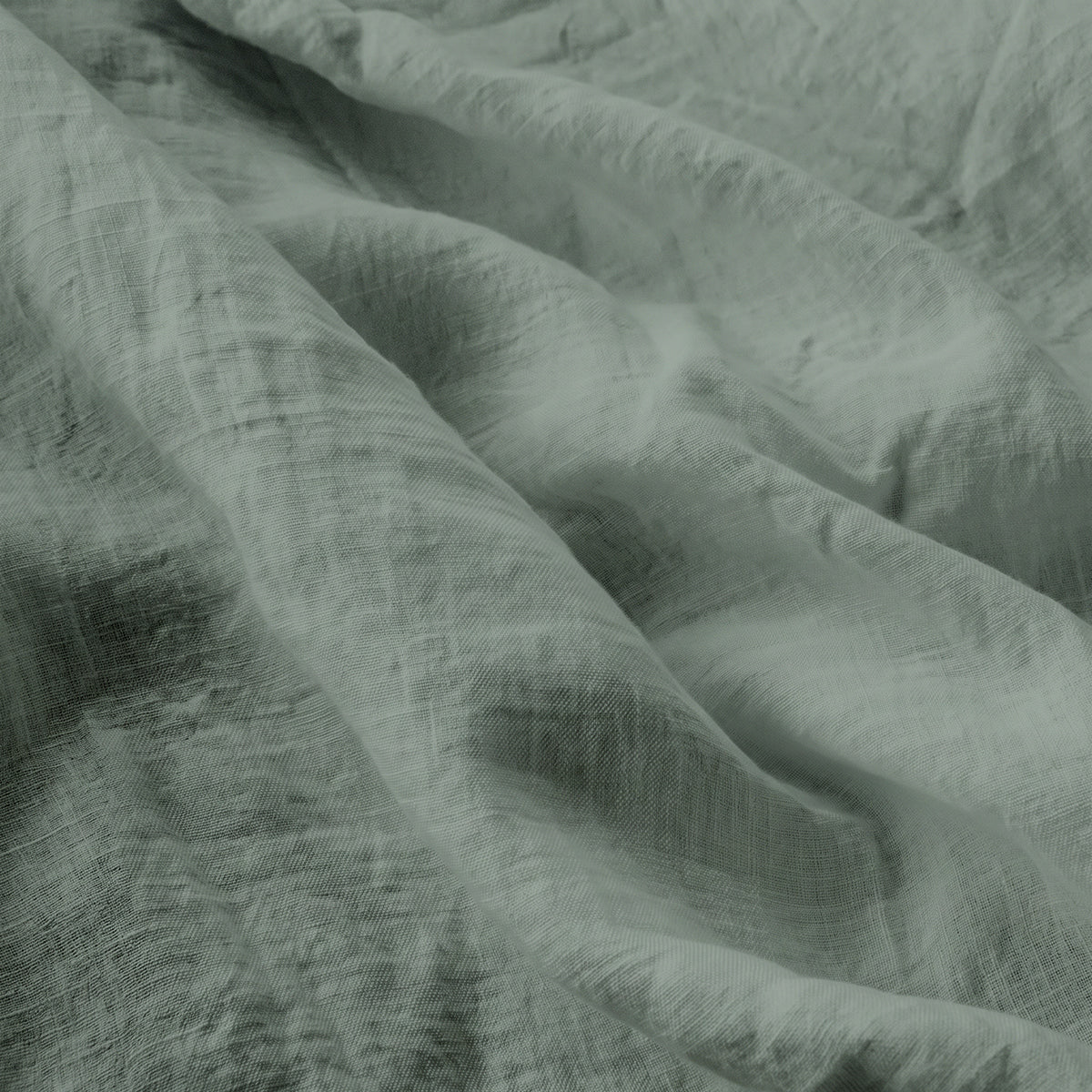 Drap plat lin lavé 240x300 ADELE vert céladon