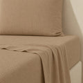 Drap plat lin lavé 270x300 ADELE cappuccino