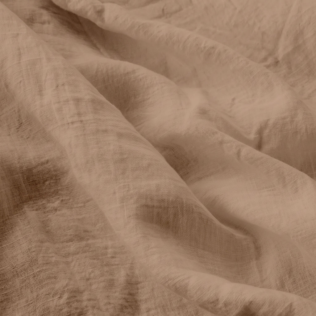 Drap plat lin lavé 270x300 ADELE cappuccino