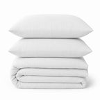 Parure + taies 65x65 lin lavé blanc ADELE 240x220+2(65x65)