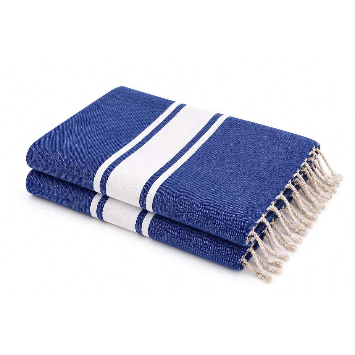 Lot de 2 foutas coton 100x200 ST TROPEZ bleu grec