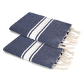 Lot de 2 foutas coton 100x200 ST TROPEZ bleu jean