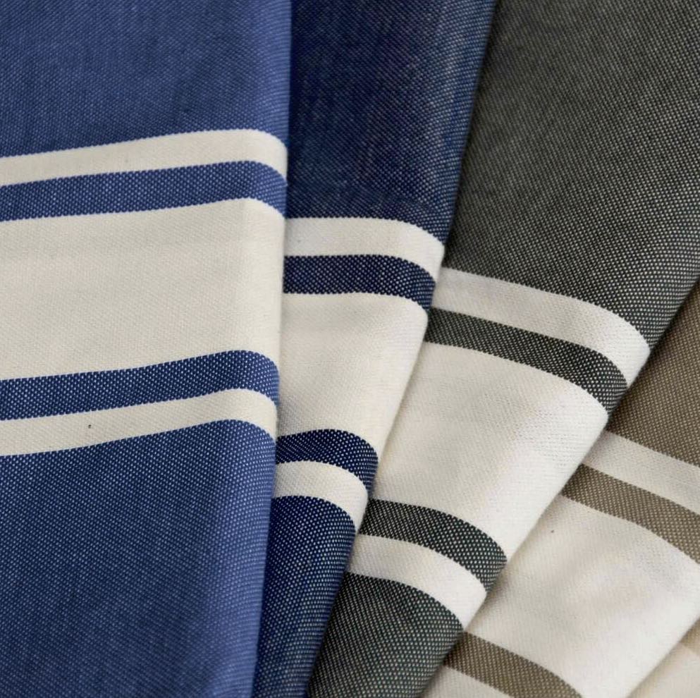 Lot de 2 foutas coton 100x200 ST TROPEZ bleu jean