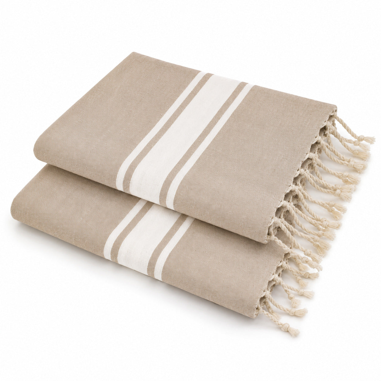 Lot de 2 foutas coton 100x200 ST TROPEZ beige