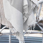 Lot de 2 foutas nid d'abeille coton 100x200 IBIZA Gris perle