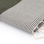 Lot de 2 foutas nid d'abeille coton 100x200 IBIZA vert kaki