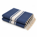 Lot de 2 foutas XXL coton 200x200 ST TROPEZ Bleu grec