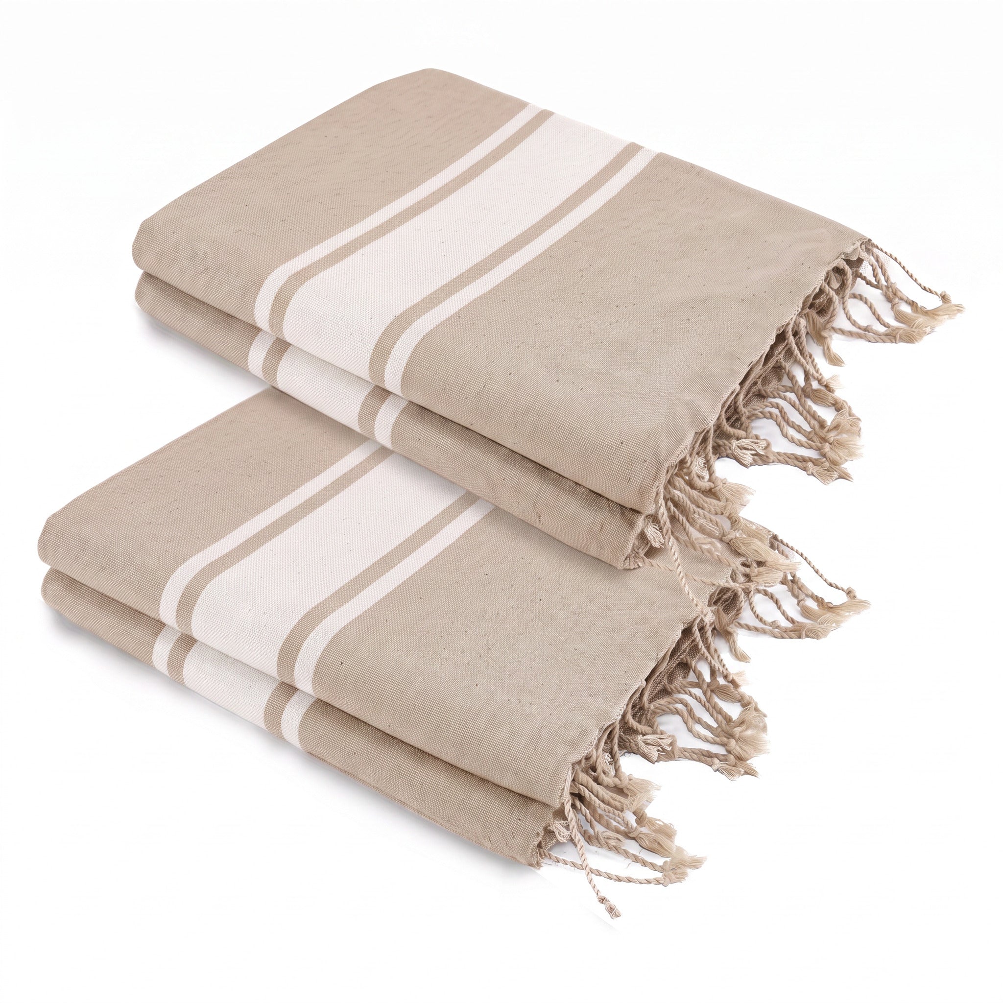 Lot de 2 foutas XXL coton 200x200 ST TROPEZ Beige