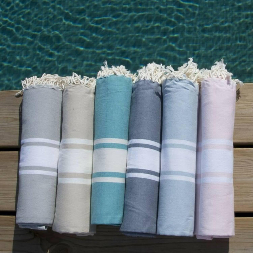 Lot de 2 foutas XXL coton 200x200 ST TROPEZ Beige