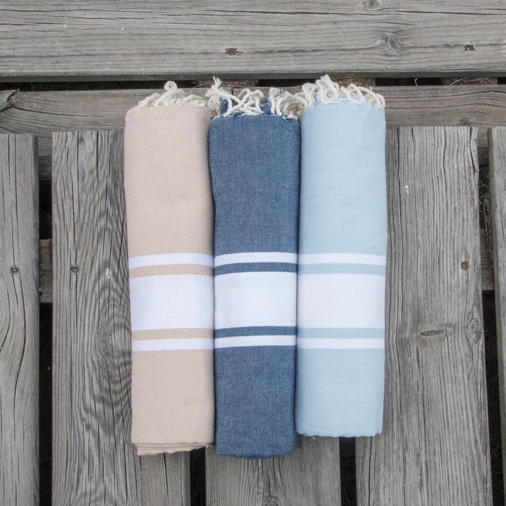 Lot de 2 foutas XXL coton 200x200 ST TROPEZ Beige