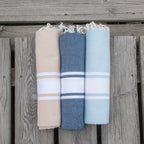 Lot de 2 foutas XXL coton 200x200 ST TROPEZ Beige
