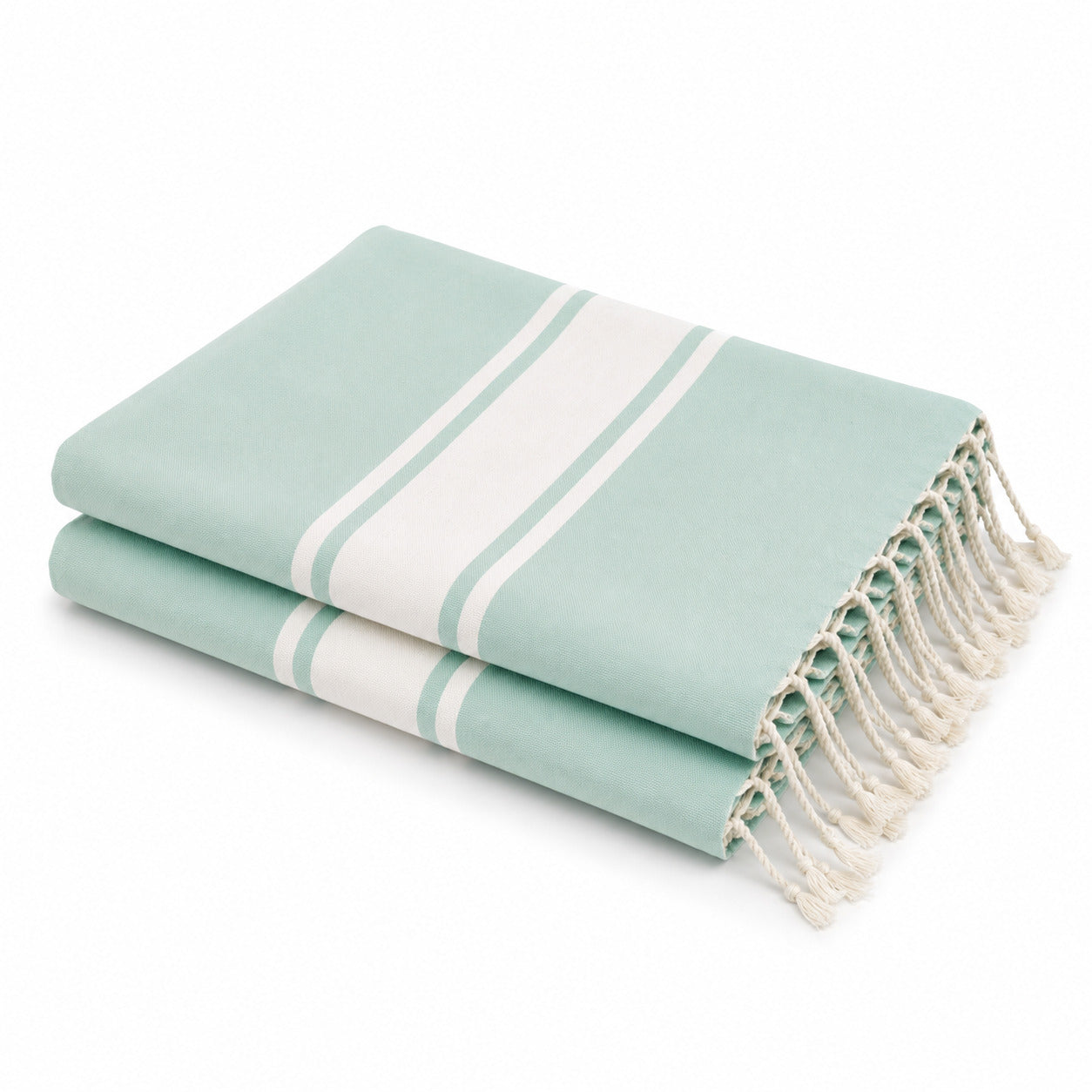 Fouta XXL coton 200x200 ST TROPEZ vert d'eau