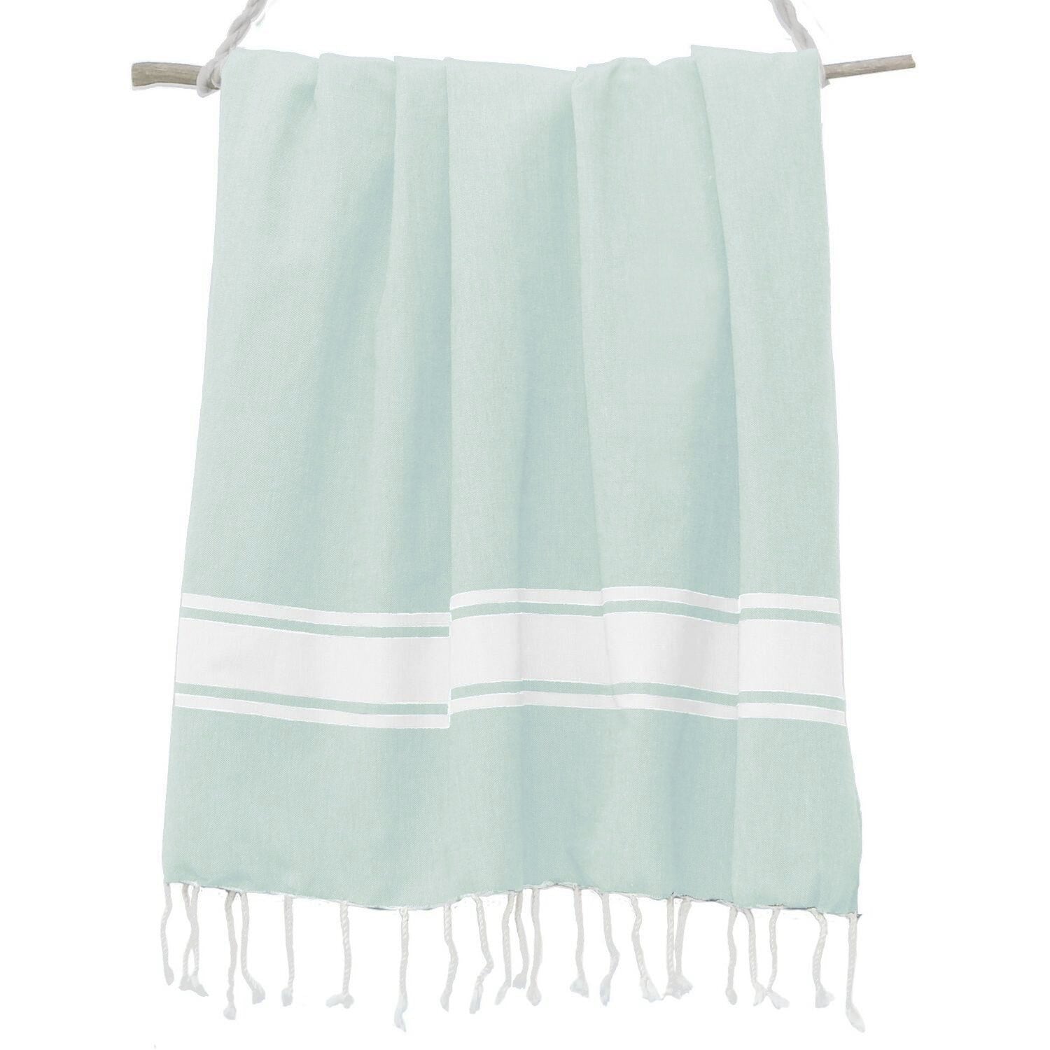 Fouta XXL coton 200x200 ST TROPEZ vert d'eau